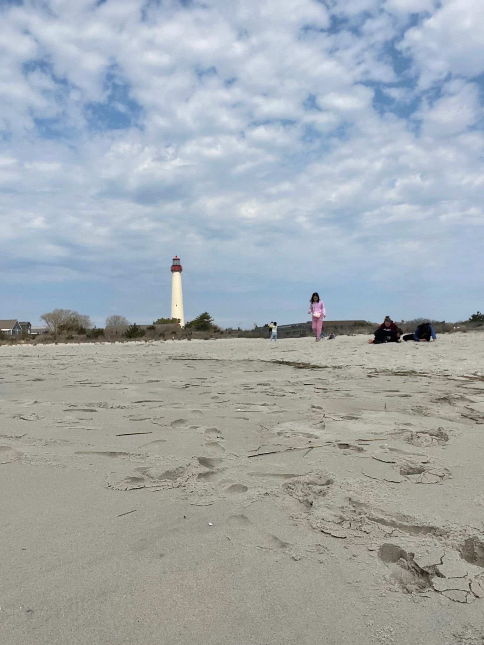 Cape May Lighthouse seen from the beach